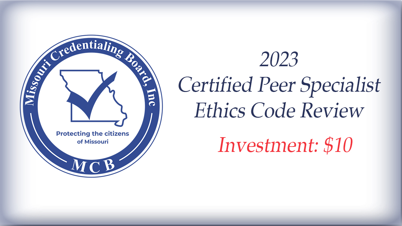 2023 Certified Peer Specialist Ethics Code Review